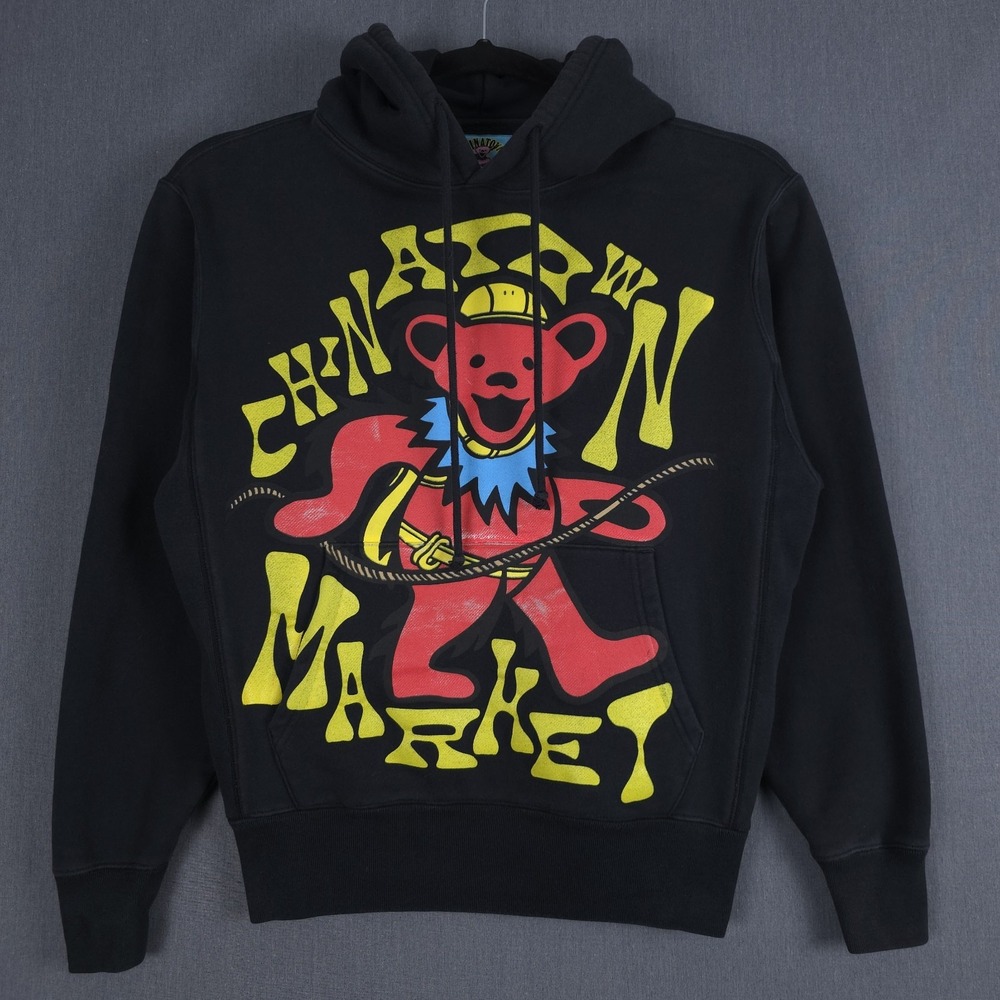 Chinatown Market x Grateful Dead Hoodie Size Small Black Fleece‎ Pullover